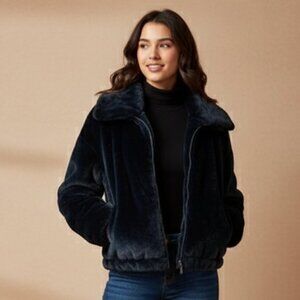 NWT n:Philanthropy Faux Fur Rochelle Jacket Black Cat
